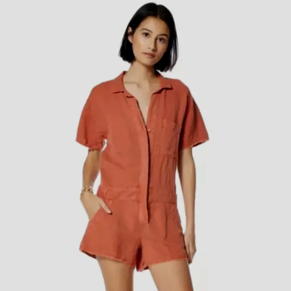 Young Fabulous & Broke YFB Raw Edge Romper Paprika ( M ) - Picture 1 of 14